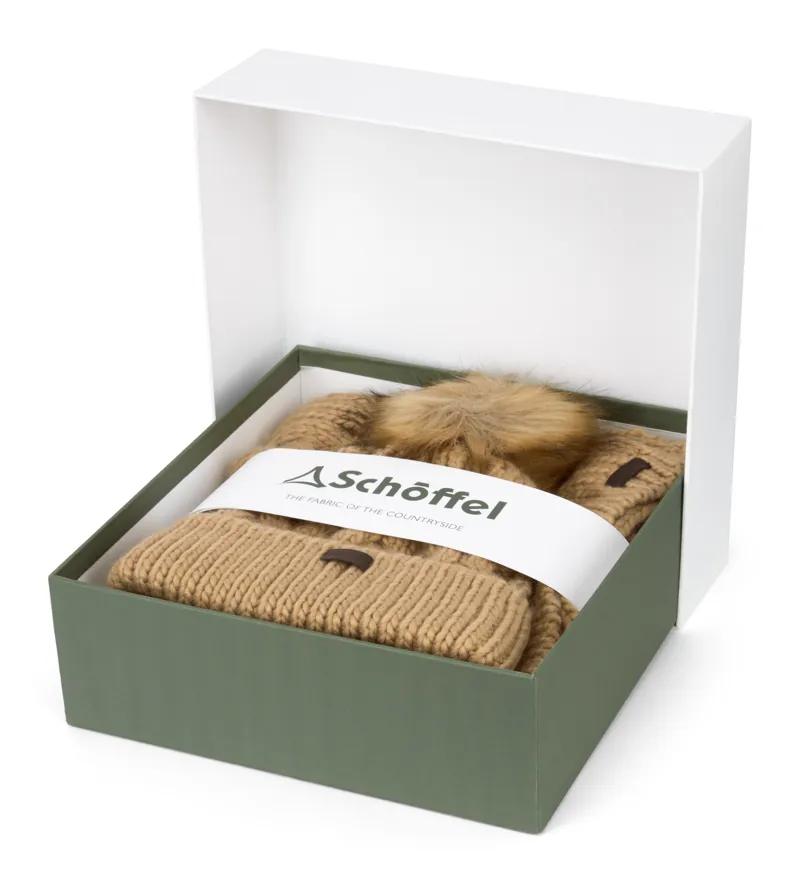 Schoffel Bakewell Hat and Scarf Set - Oat